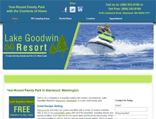Tablet Screenshot of lakegoodwinresort.com